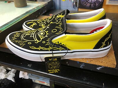 Vans Skate Slip On Spongebob Gigliotti Black Yellow Size US 12 Men#x27;s New $80.99