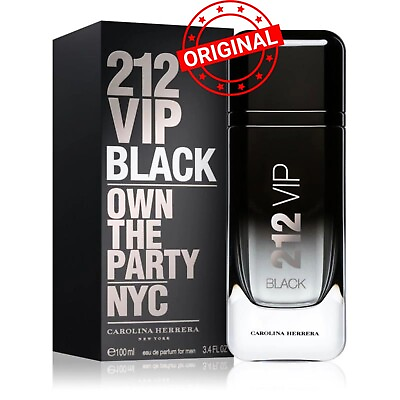#ad Vip Black Own The Party NYC Carolina Herrera 212💯ORIGINAL 100 ml 3.4 FL OZ $172.00