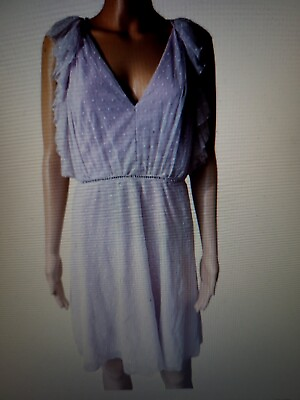 #ad Gianni Bini GB Women#x27;s Lavender Sleeveless Ruffle Dress Size Small NWT $7.99