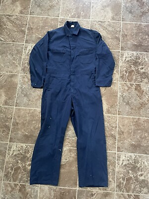 #ad Vintage 70s Sears Perma Prest Work Coveralls Size 36x29 $26.49