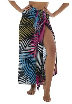#ad #ad Womens Print Sarong Swimsuit Beach Cover Up Wrap Skirt Pareo Bamboo Pink $34.09