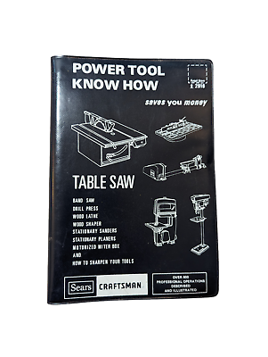#ad #ad 1980 Sears Roebuck Power Tool Know How Table Saw Vintage Instruction Book USA $9.95