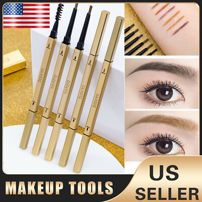 #ad #ad Waterproof Eyebrow Pencil Eye Brow Eyeliner Pen With Brush Makeup Cosmetic Tool $3.98