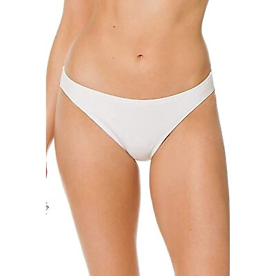 #ad $50 Michael Kors Iconic Solids Classic Bikini Bottoms White Size Small $14.87