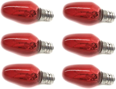 Red Night Light Bulb Replacement Bulbs 5W 120V 6 Pack Party or Event Lighting $11.44