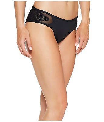 #ad Becca by Rebecca Virtue Women’s Sicily Tab Side Hipster Bikini Bottom Black S $12.25