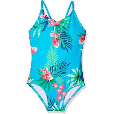#ad Kanu Surf Girls Daisy Beach Sport One Piece Swimsuit Leonie Girl#x27;s Size 14 $11.00