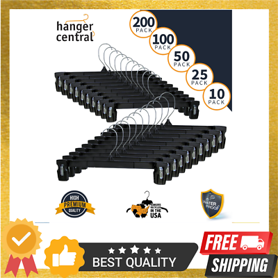 Heavy Duty Plastic Pants and Skirt Hangers 12 in 25 Pack MPN R6012B 25 $14.39