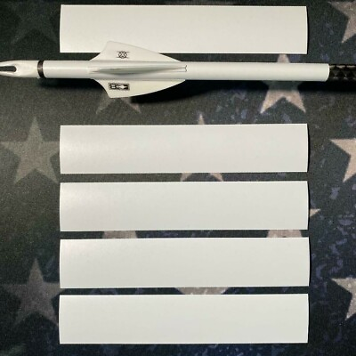 3 Arrows Archery Arrow Wraps MATT WHITE. 15 pack Multi Size Made In USA $6.50