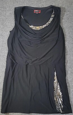 #ad SCARLETT Womens Sleeveless Black Dress With Sequin Accent Cocktail Size 16 $17.00
