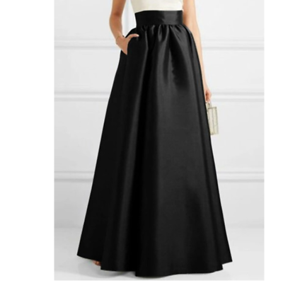 #ad New Formal Elegant A Line Satin Skirts Party Long Prom Ball Celebrity Maxi Skirt $24.98