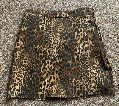 #ad Womens Mini Skirt Forever 21 Cheetah Print Size S Work Causal $9.95