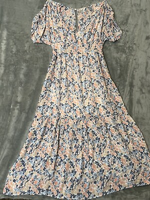 #ad Cato Floral Boho Maxi dress xl Sun Dress. Comfort Light Breezy $29.99