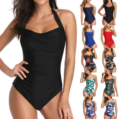 #ad Sexy Women One Piece SwimSuit PuSh Up Padded Bikini Swimwear Bathing Monokini $19.08