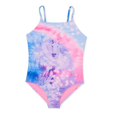 #ad Wonder Nation Girls Unicorn 1 Piece Swimsuit Size XL 14 16 Plus NWT $11.50