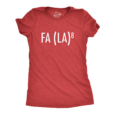 Womens FA LA 8 Tshirt Funny Nerdy Math Christmas Carole Graphic Novelty Holiday $10.79