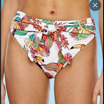 #ad High rise floral bikini bottom $15.00