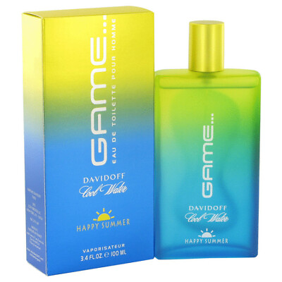 Cool Water Game Happy Summer For Men#x27;s By Davidoff 3.4oz 100ml EDT Spray C $399.99