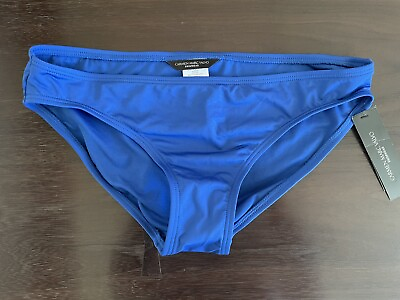 #ad Carmen Marc Valvo Classic Bikini Bottom Royal Blue Size L BNWT $24.20