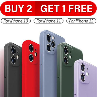 For iPhone 14 13 12 11 Pro Max X XS XR 8 7 Plus Silicone Case Camera Lens Cover $3.85