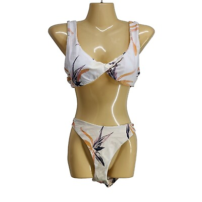 #ad O#x27;Neill Bikini 2 Piece Women#x27;s Size M Floral Twist Front $16.99