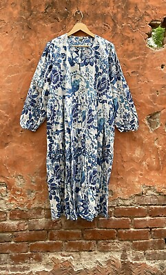 #ad Summer Maxi Floral Cotton Dress Women Cloting Hippie Wrap Vintage Dress $49.99