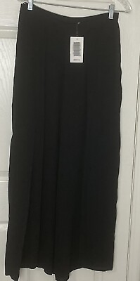 Just Fab Women’s Black High Split Sheer Pants With Solid Shorts Size Small NWT $14.00