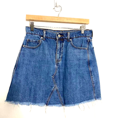 #ad Old Navy Raw Hem Cutoff Denim Mini Skirt Blue Women size 6 $7.99