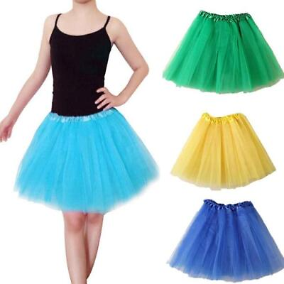 Women Tutu Ballet Skirt Dry Tulle Mini Skirt Petticoat Skirt Ballet Carnival New $9.48