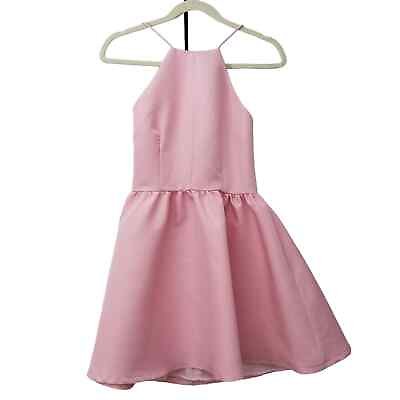 #ad Tobi Open Back Cocktail Party Dress Lined Pink Small $28.45