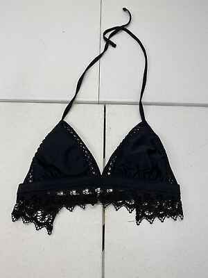 #ad Unbranded Black Bikini Top Size Small E $3.46