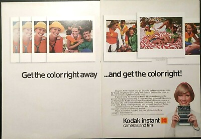 #ad 1977 Kodak Instant Cameras amp; Film EK6 Beach Party Teenagers Vintage Print Ad $9.99