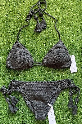 #ad #ad New Seafolly Gypsy Summer Crochet Bikini Set RRP $219.90 AU $75.00