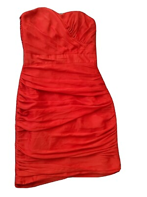 Hamp;M Red Cocktail Dress Womens Size 4 $19.99