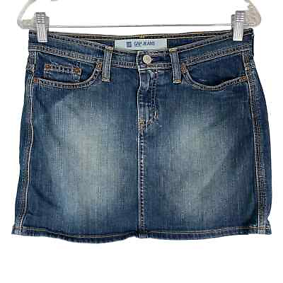 #ad #ad GAP Skirt Denim Mini 6 Cotton Spandex $19.00