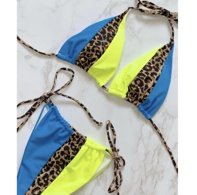 #ad Womens Sexy Halter Swimsuit Bikini Set Push Up Swimwear Bathing Suit Large $8.99