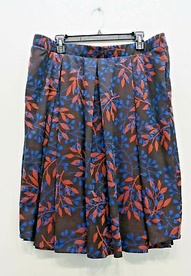 #ad LuLaRoe Womens Elastic Waist Pleated Pull On Leaf Print Mini Skirt Plus Size 3XL $18.09
