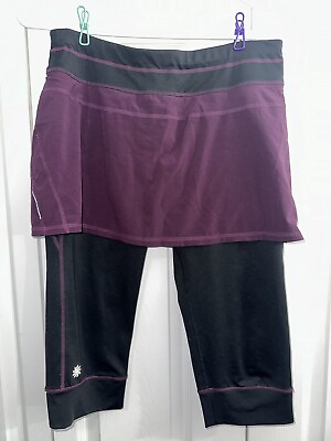 #ad Athleta Women’s Skirt Leggings 2 in 1 Purple amp; Black Medium $19.99