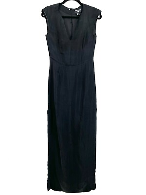 #ad Fashion Star for Hamp;M Womens Black Long Maxi Dress Size 6 W Side Slits $19.99