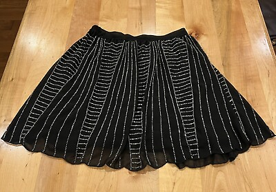 #ad Angie Black Mini Skirt With Sequins Women’s Size Small $9.45