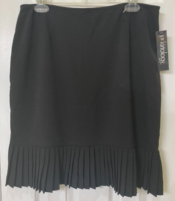 #ad Skirtology skirt size 12 black pleated bottom new with tags $14.00