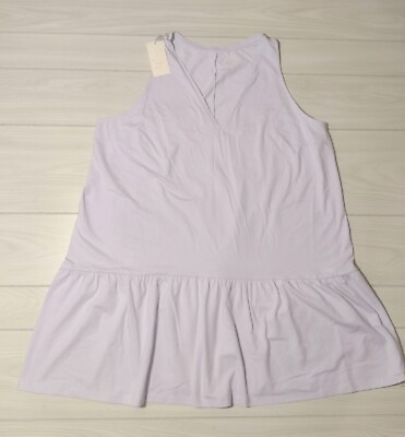 #ad A New Day Dress Womens Small Purple Drop Waist Sleeveless V Neck Sundress 2XL $14.00