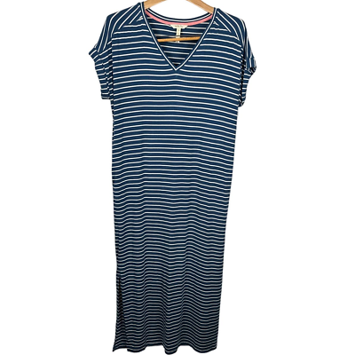 #ad Matilda Jane Brilliant Daydream Jersey knit blue stripe maxi small Women dress $55.00