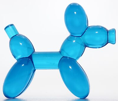 #ad Lego Trans Dark Blue Poodle Balloon Dog Minifig Utensil $1.25