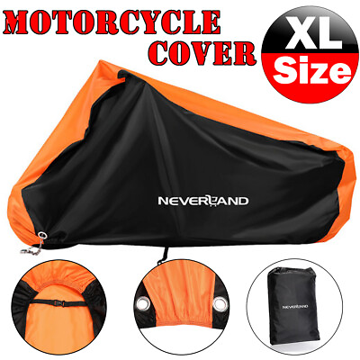 XL Orange Motorcycle Cover Motorbike Waterproof Outdoor Sun For Kawasaki KLR 650 $22.59