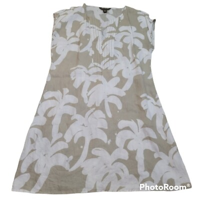 #ad Tommy Bahana Small Summer dress linen like floral $39.00