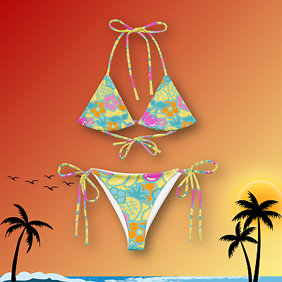 Tropical Bliss: Cute Summer Vacation Bikini for Island Adventures $37.50