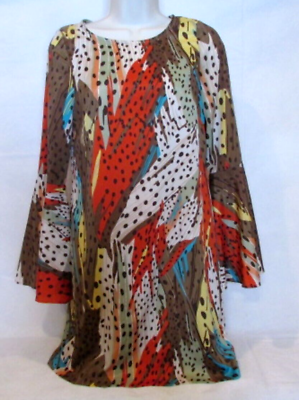 Rachel Kate Women#x27;s Small Multicolored Boho Dress $14.99