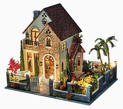 DIY Wooden Doll House Large Villa Hand Assembled Building Model Toy Love House $99.95