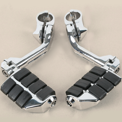 Chrome Long Highway Foot Pegs 1 1 4quot; motorcycle For Harley Davidson $45.00